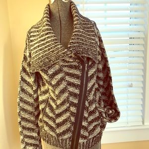 Moto chunky knit sweater